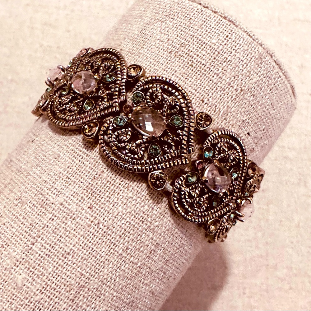 Lord & Taylor | Bracelet | Vintage Bracelet with Pink & Green Stones